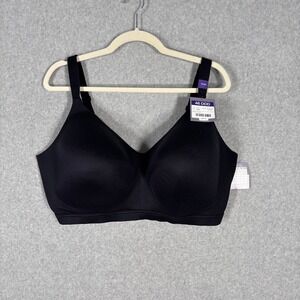 Catherines Intimates Bra 46DDD Full Coverage Smooth No Wire Comfort Black 4337